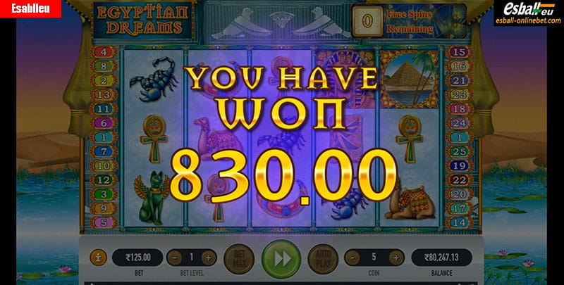 Egyptian Dream Slot Machine Free Spins Bonus