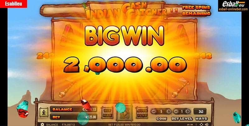 Indian Cash Catcher Slot Machine Free Spins Bonus