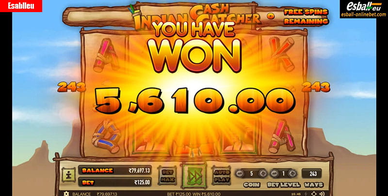 Indian Cash Catcher Slot Machine Free Spins Bonus