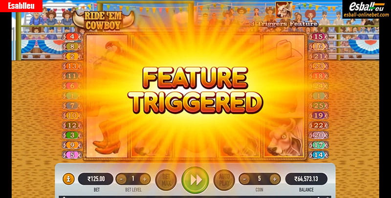 Ride'Em Cowboy Slot Machine Free Spins Bonus
