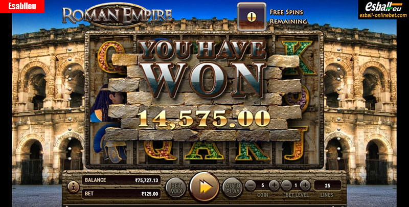 Roman Empire Slot Machine Payouts and Wilds