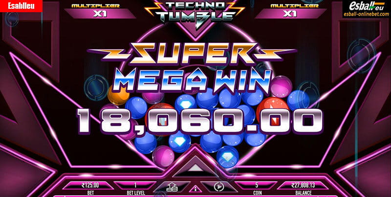 Techno Tumble Slot Machine Free Spins Bonus