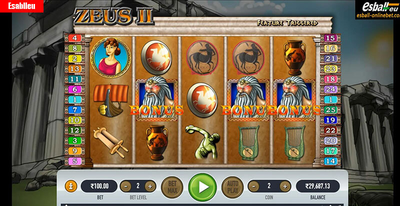 Zeus II Slot Machine Free Spins Bonus