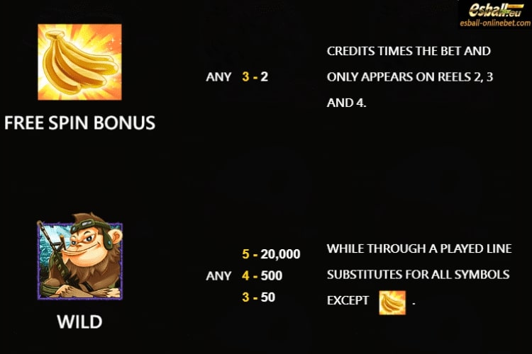 Banana Saga Slot Paytable Banana Saga Slot Paytable