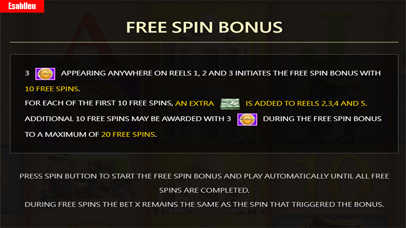 JDB Billionaire Slot Machine Free Spins Bonus Game