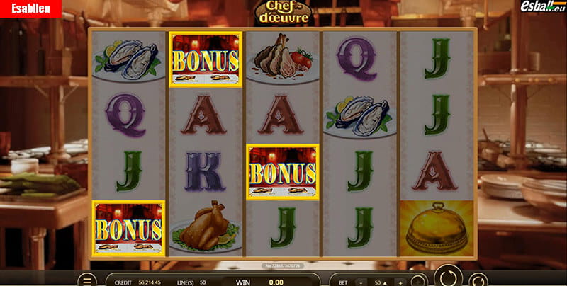 Chef d'Oeuvre Slot Machine Free Spin Bonus