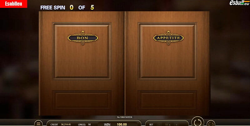 Chef d'Oeuvre Slot Machine Free Spin Bonus