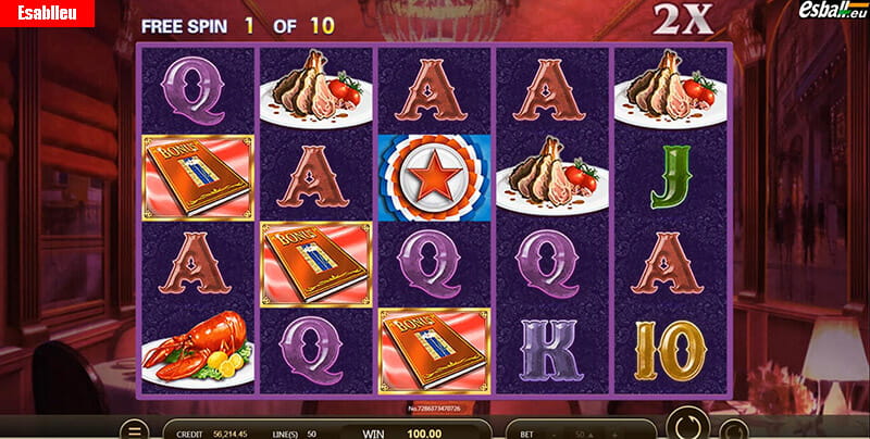 Chef d'Oeuvre Slot Machine Free Spin Bonus