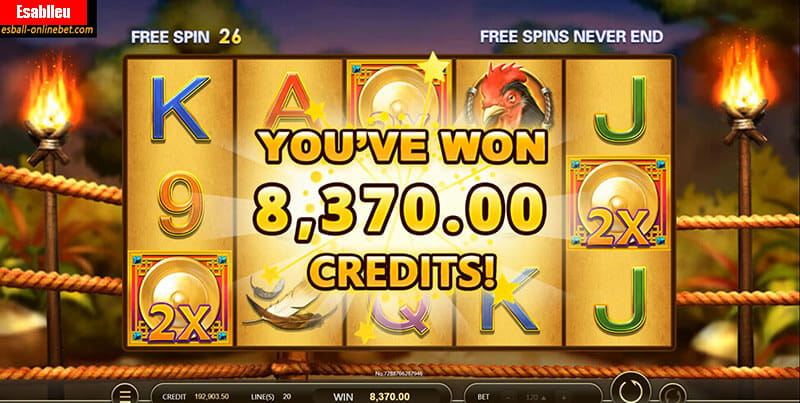 Cock Fight Slot Machine Big Win