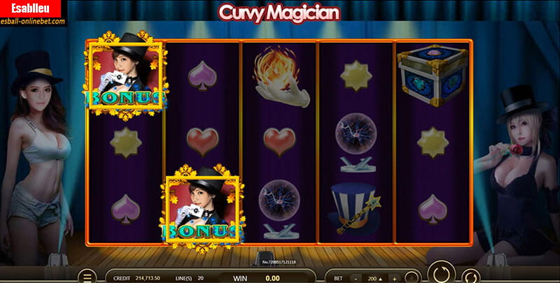 Curvy Magician Slot Machine Free Spin Bonus