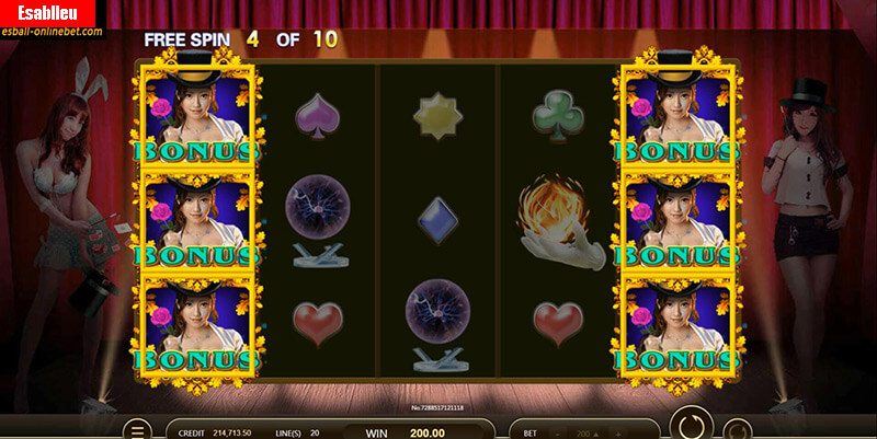 Curvy Magician Slot Machine Free Spin Bonus
