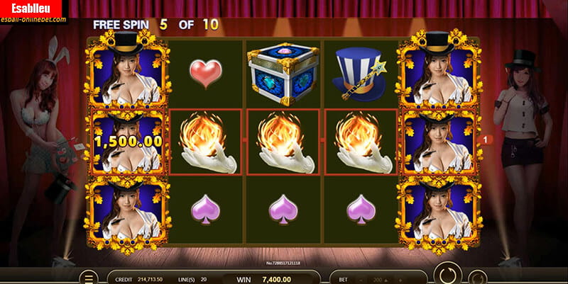 Curvy Magician Slot Machine Free Spin Bonus
