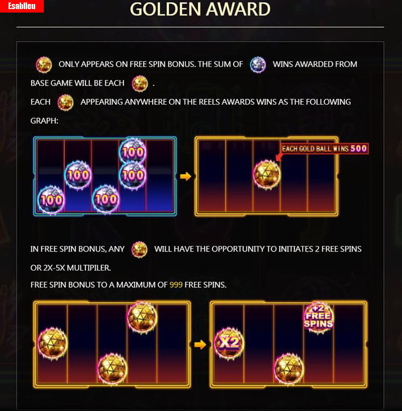 Golden Disco Slot Machine Free Spin Bonus Golden Award