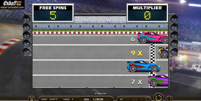 Lucky Racing Slot Machine Free Spins Bonus
