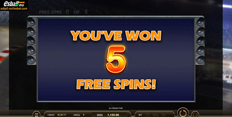 Lucky Racing Slot Machine Free Spins Bonus
