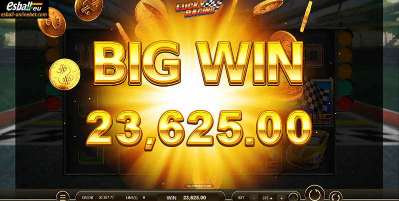 Lucky Racing Slot Machine Big Win