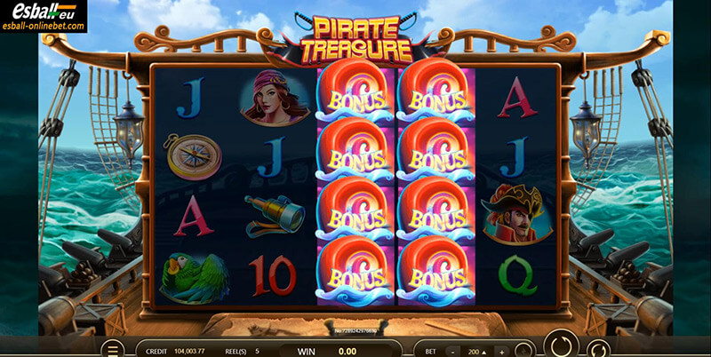 Pirate Treasure Slot Machine Free Spin Bonus