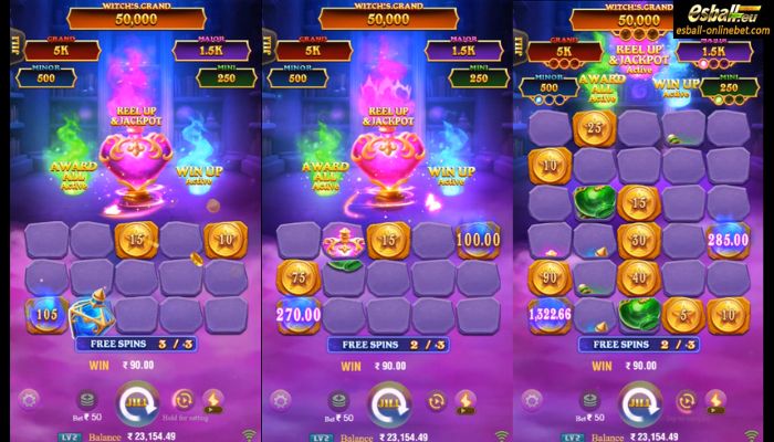 3 Witch's Lamp Slot Free Spins Feature - Blue 3 Witch's Lamp Slot Free Spins Feature - Blue