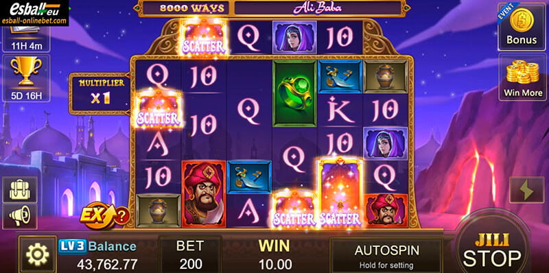 Alibaba Slot Machine Free Spins Bonus