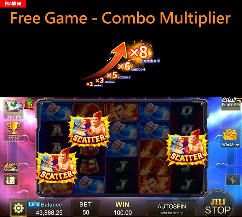 JILI Boxing King Slot Machine Combo Multiplier