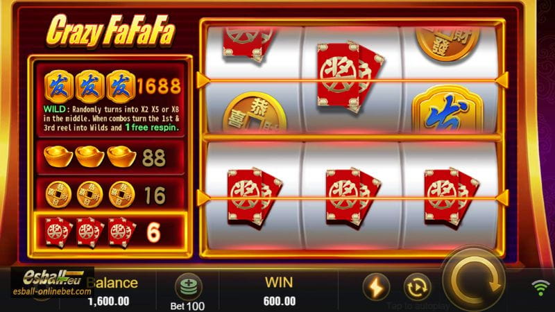 Crazy FaFaFa Jili Slot Game Free Demo Play