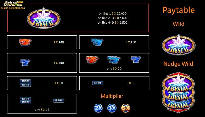 Crystal 777 Deluxe Slot Paytable Crystal 777 Deluxe Slot Paytable