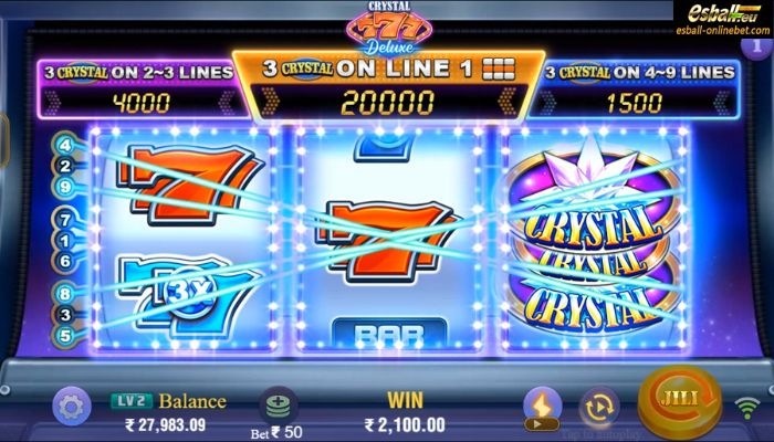 Crystal 777 Deluxe Slot Wild Feature Crystal 777 Deluxe Slot Wild Feature