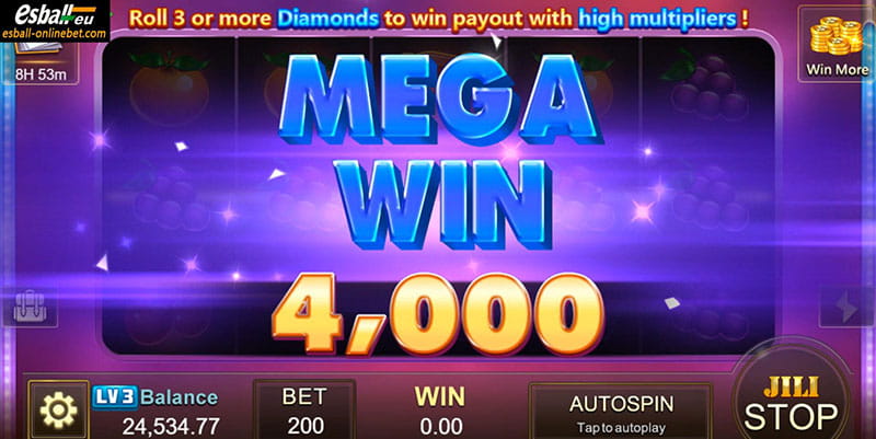 Diamond Party Slot Machine Big Win