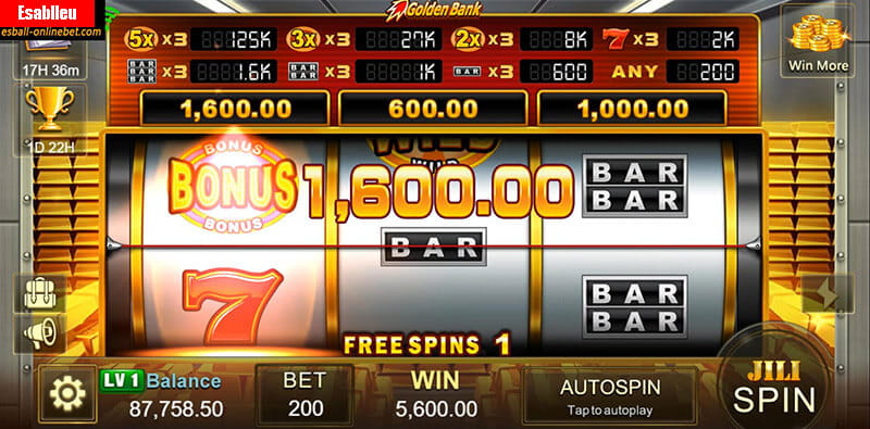 Golden Bank Slot Machine Bonus Game
