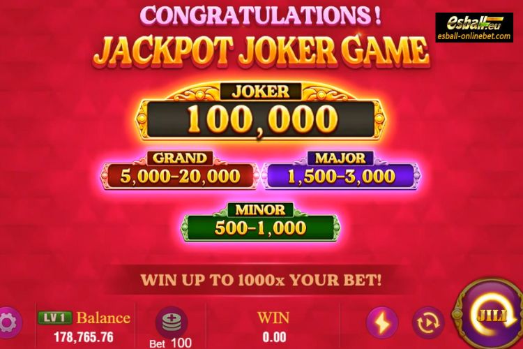 Jili Jackpot Joker Slot Game Demo