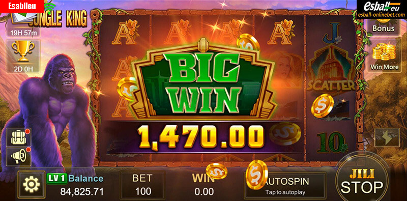 Jungle King Slot Machine Big Win