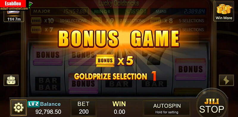 Lucky Goldbricks Slot Machine Bonus Game