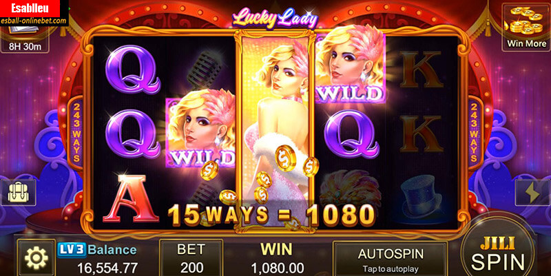 Lucky Lady Slot Machine Expanded Golden Frame