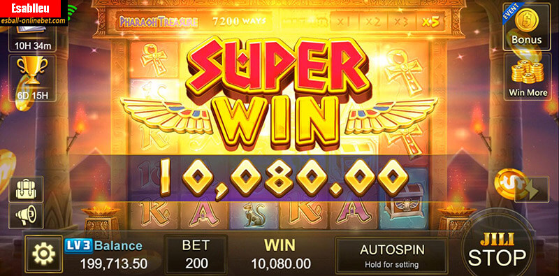 Pharaoh Treasure Slot Machine Super Win