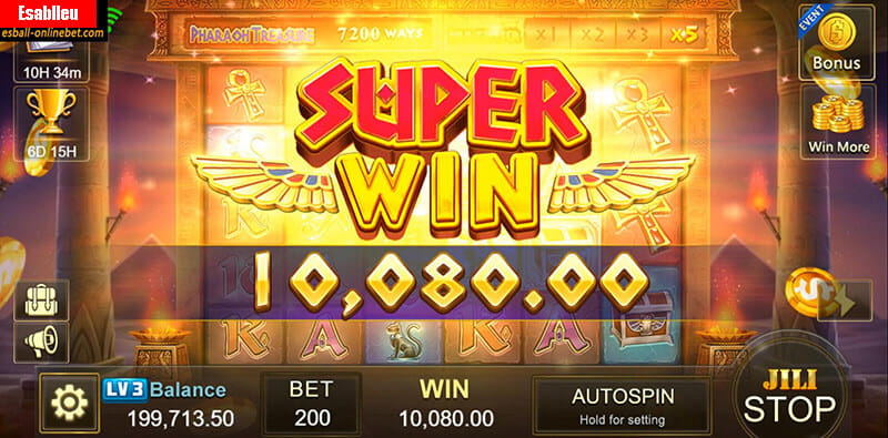 Pharaoh Treasure Slot Machine Super Win