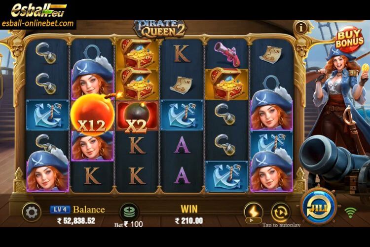Pirate Queen 2 Slot Bomb Feature