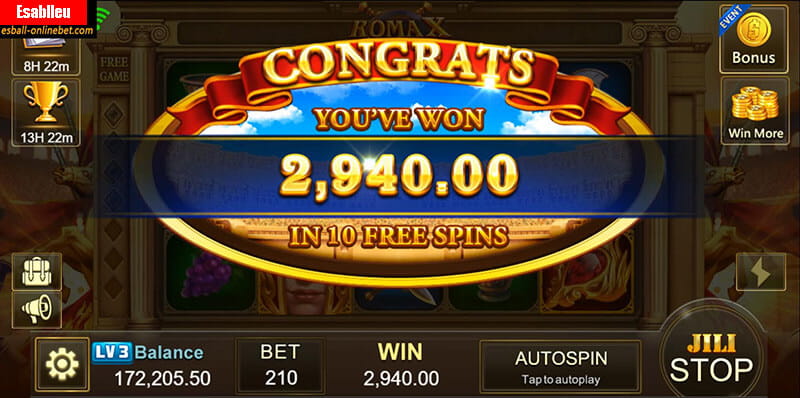 Romax Slot Machine Big Win