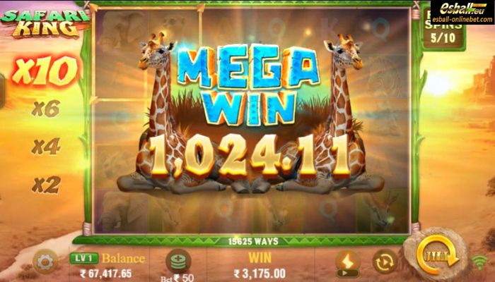 Safari King Slot Big Win