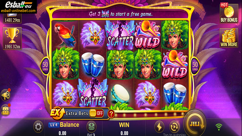 JILI Samba Slot Machine, Online Casino Slot Games Free Spins