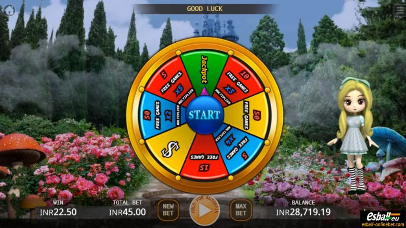 Alice in Wonderland Slot Wheel Bonus Alice in Wonderland Slot Wheel Bonus