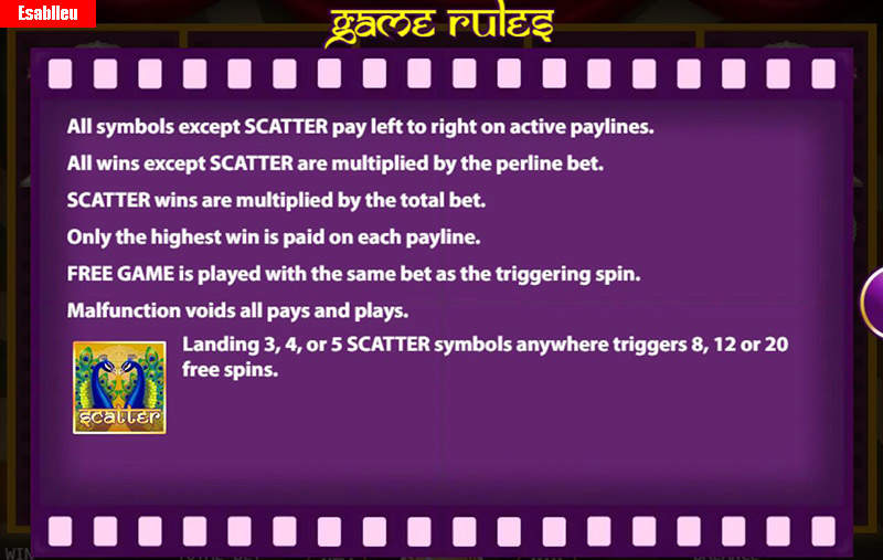 Bollywood Romance Slot Machine Scatter