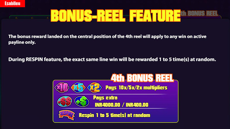 Bonus Mania Slot Machine Bonus Reel Feature