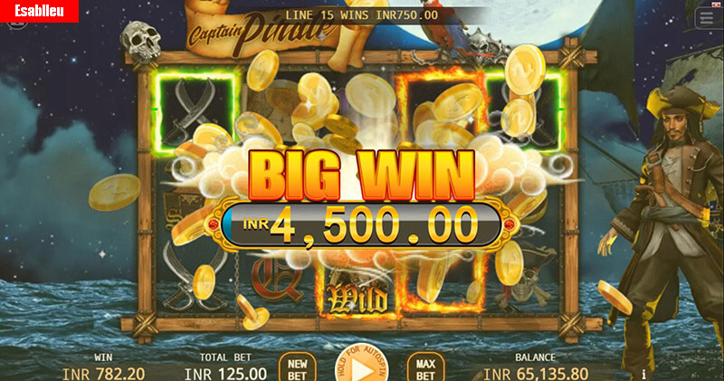 Captain Pirate Slot Machine Big Win
