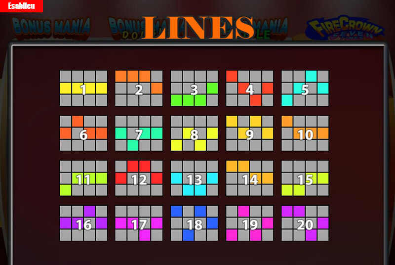 Super Bonus Mania Slot Machine Lines
