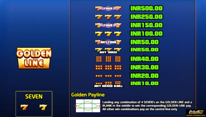 SuperShot 2 Slot Golden Line Paytable SuperShot 2 Slot Golden Line Paytable