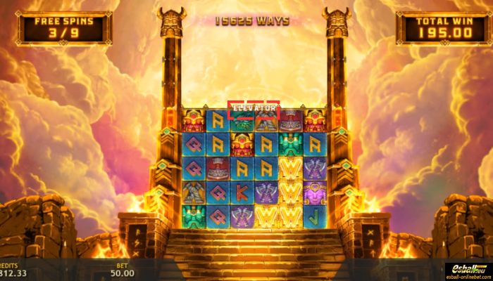 Asgardian Fire Slot Elevator Feature Asgardian Fire Slot Elevator Feature