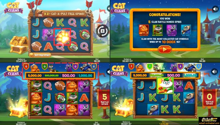 Cat Clans Slot Clan Battle Bonus Cat Clans Slot Clan Battle Bonus