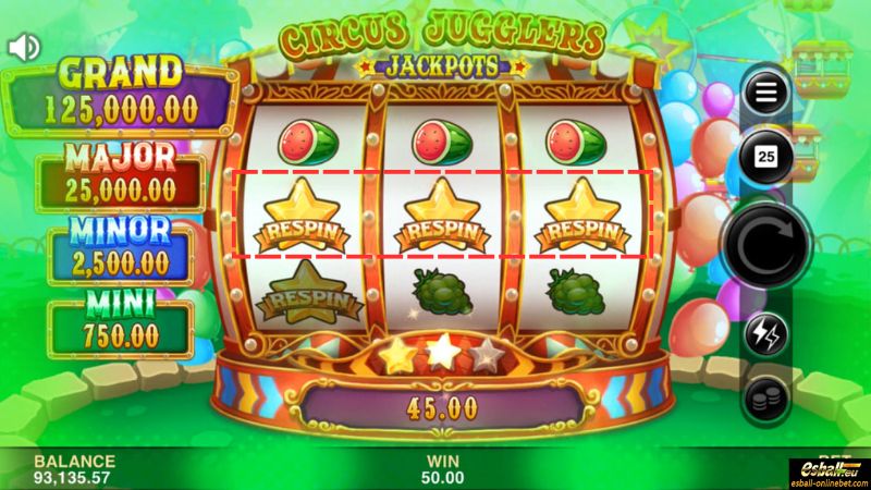 Circus Jugglers Jackpots Slot Respin Symbol Circus Jugglers Jackpots Slot Respin Symbol