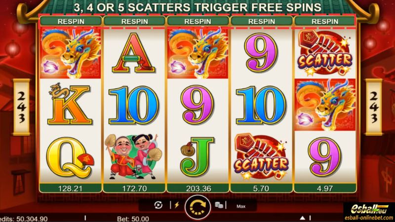 Dragon Dance Slot Respin Feature Dragon Dance Slot Respin Feature