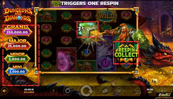 Dungeons and Diamonds™ Slot Respin Collect Dungeons and Diamonds™ Slot Respin Collect